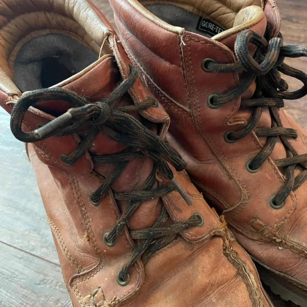 Rockport RocSports Hiking Boots Mens 11W Brown Gore-Tex Leather Vibram Gorpcore